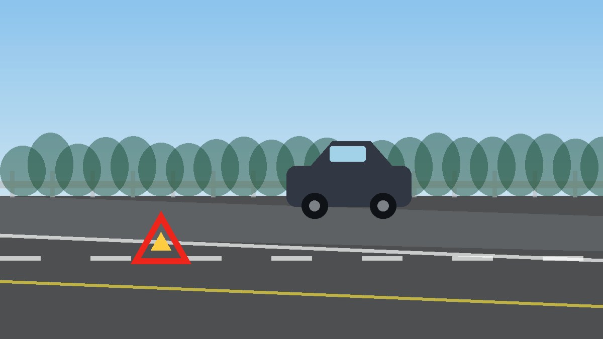 道路故障安全等待现场图